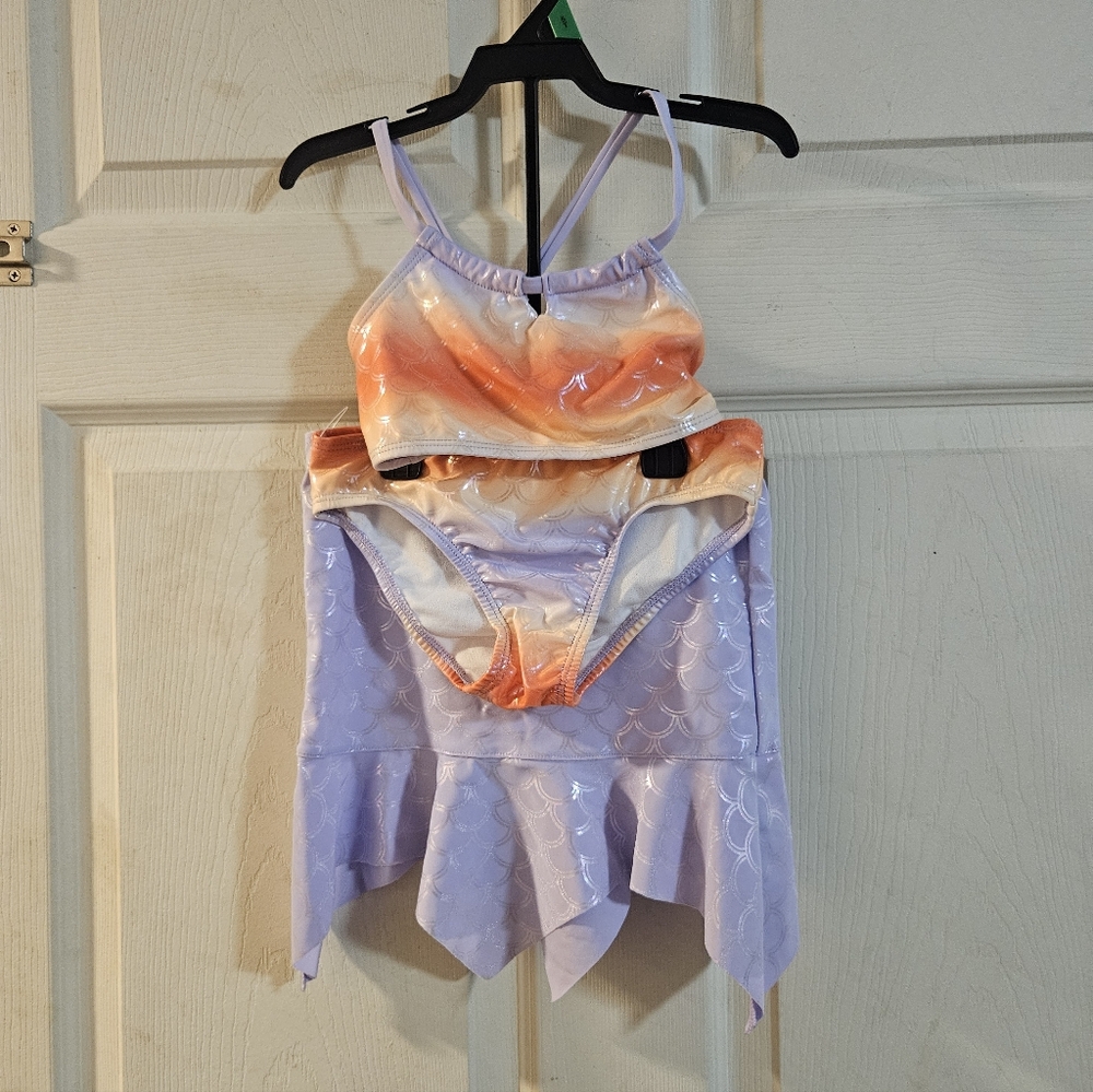 WONDER NATION 3 PIECE MERMAID SWIMSUIT: NEW WITH TAGS: SIZE 5T